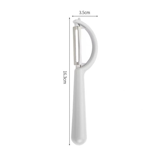 2 Pcs White Multi-Functional Vegetable & Fruit Peeler â€“ Stainless Steel Blade with Ergonomic PP Handle (60g)