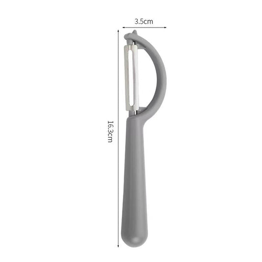 2 Pcs Grey Multi-Functional Vegetable & Fruit Peeler â€“ Stainless Steel Blade with Ergonomic PP Handle (60g)