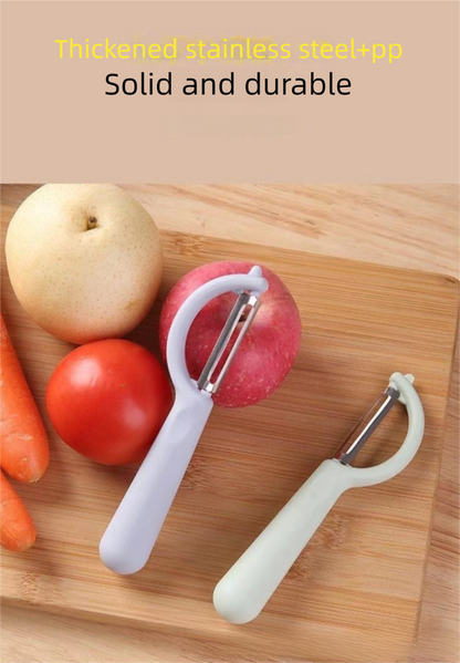 2 Pcs Grey Multi-Functional Vegetable & Fruit Peeler â€“ Stainless Steel Blade with Ergonomic PP Handle (60g)