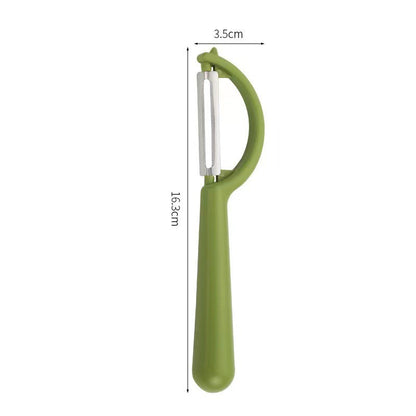 2 Pcs Green Multi-Functional Vegetable & Fruit Peeler â€“ Stainless Steel Blade with Ergonomic PP Handle (60g)