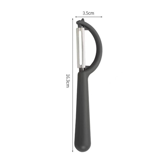 2 Pcs Dark Grey Multi-Functional Vegetable & Fruit Peeler â€“ Stainless Steel Blade with Ergonomic PP Handle (60g)