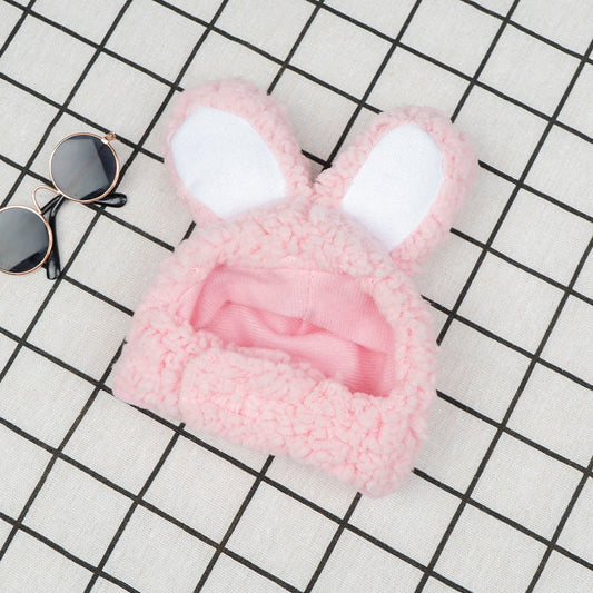 2 Pcs Pink Adorable Bunny Ears Cat Hat – Soft Plush Pet Costume Headband for Cats