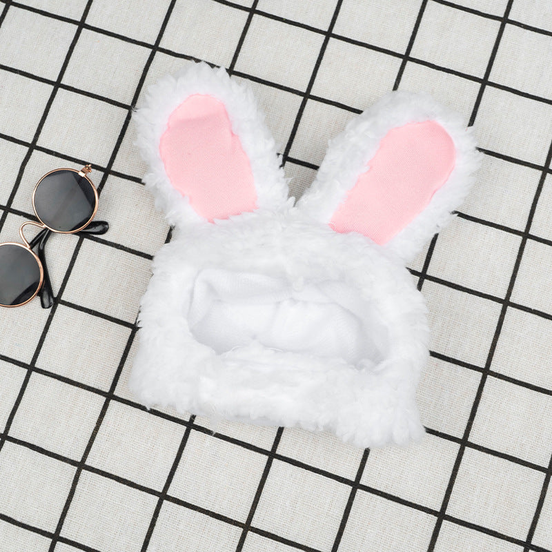 2 Pcs White Adorable Bunny Ears Cat Hat – Soft Plush Pet Costume Headband for Cats
