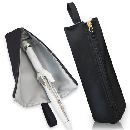 Black Heat-Resistant Styling Tool Organizer â€“ Compact, Hanging Storage Pouch for Hair Tools
