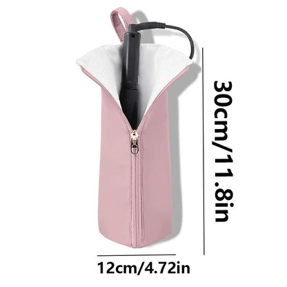 Black Heat-Resistant Styling Tool Organizer â€“ Compact, Hanging Storage Pouch for Hair Tools