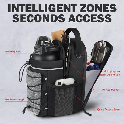 Black Magnetic Water Bottle Holster â€“ Large-Capacity, Crossbody Carry Pouch for Outdoor & Gym Use