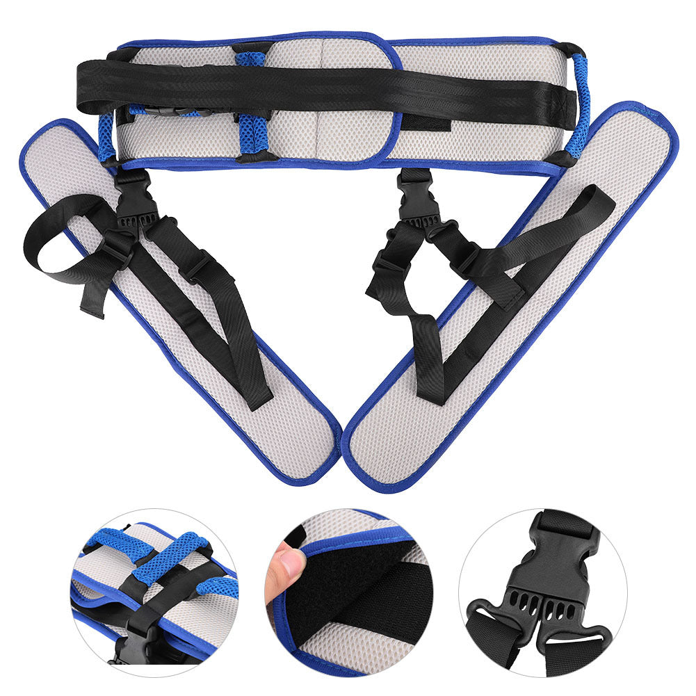 Size L Blue Rehabilitation Support Waist Belt â€“ Gait Assistance & Transfer Aid for Elderly, Post-Stroke, and Mobility-Impaired Users