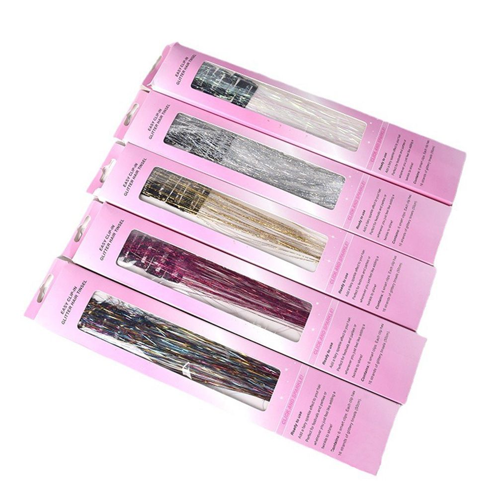 Green Laser Iridescent Hair Extensions – 12-Piece Clip-In Highlight Strands (High-Temperature Fiber)