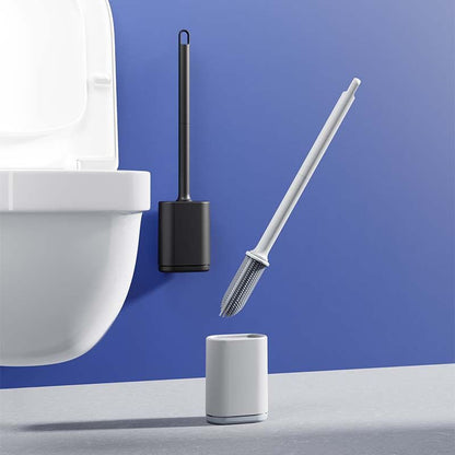 Black Wall-Mountable Toilet Brush Set â€“ Soft-Tip 360Â° Cleaning System