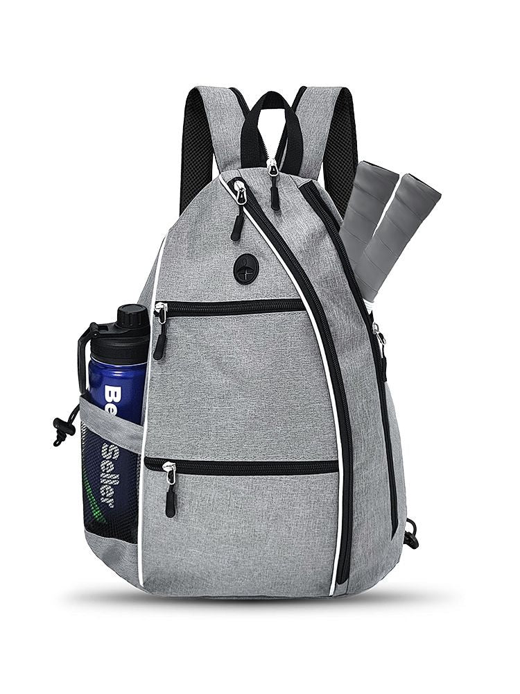 Grey Pickleball Multi-Sport Backpack â€“ Oxford Fabric, Dual-Carry, Smart-Organized