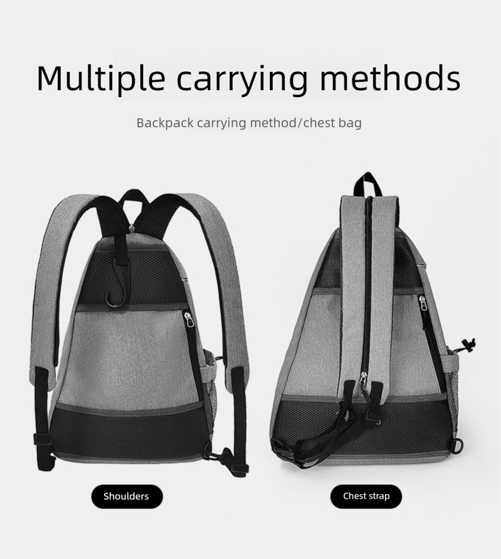 Grey Pickleball Multi-Sport Backpack â€“ Oxford Fabric, Dual-Carry, Smart-Organized