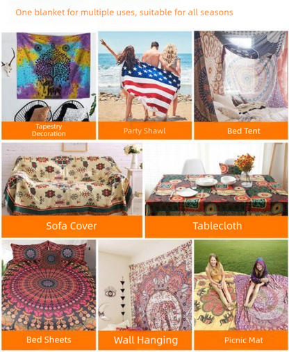 Grassland Sunset Design Wall Tapestry 200x150cm - Soft Plush Fabric Hanging for Bedroom, Living Room, Dorm Decor - Includes Mounting Kit for Easy Installation