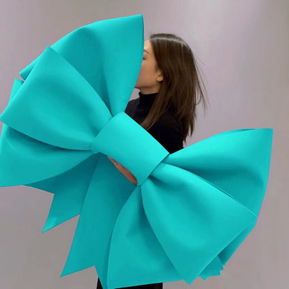 Light Blue EVA Bow Decoration DIY Kit - 75cm x 100cm DIY Party & Event Backdrop Bow for Valentine's Day, Christmas, Birthday, Wedding, Shop Display