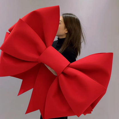 Black EVA Bow Decoration DIY Kit - 75cm x 100cm DIY Party & Event Backdrop Bow for Valentine's Day, Christmas, Birthday, Wedding, Shop Display