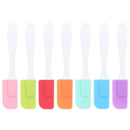 7 Pcs Colorful Detachable Silicone Spatula - Food Grade Heat Resistant Baking Scraper for Cream, Jam & Batter - Easy Clean Kitchen Tool for Home Bakers & Cooking Enthusiasts