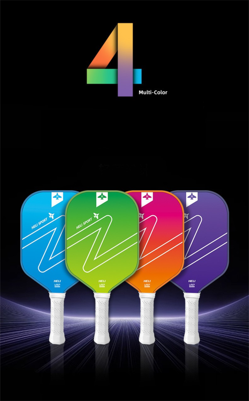 Blue Gradient Pickleball Paddle Set -  Fiberglass Paddles with PP Honeycomb Core, 2 Paddles 4 Balls & Carry Bag