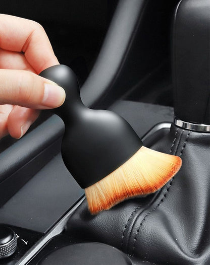 2 Pcs Car Interior Detailing Brush with Soft Microfiber Bristles for Air Vents, Dashboard, and Keyboard Cleaning