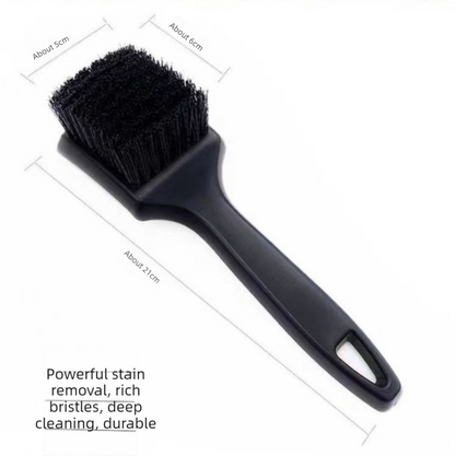 Blue Car Tire & Detailing Brush  - 2-Pack Stiff Bristle Scrubber for Wheels, Mats, and Upholstery