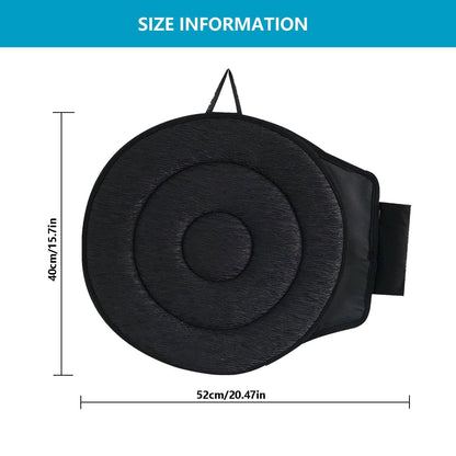 Brown 360° Swivel Car Seat Cushion – Portable Rotating Transfer Aid for Elderly, Pregnant Women & Mobility Support