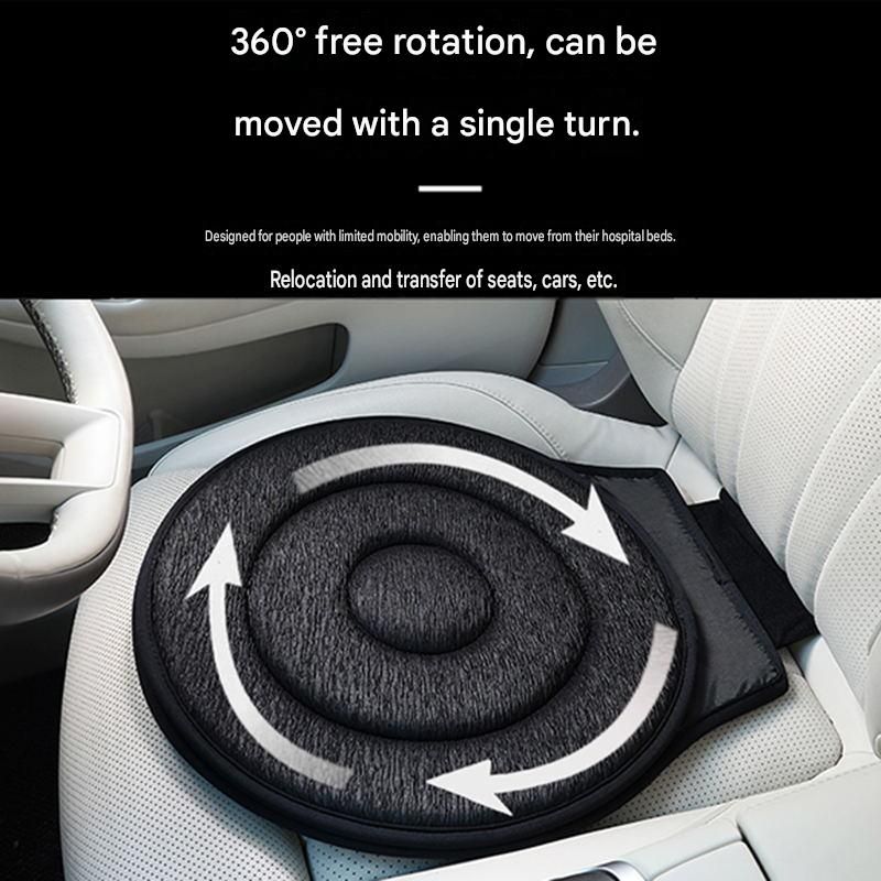 Red 360° Swivel Car Seat Cushion – Portable Rotating Transfer Aid for Elderly, Pregnant Women & Mobility Support