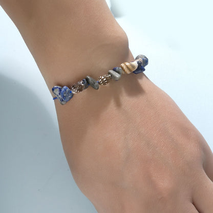 Boho Braided Shell & Crystal Bracelet Set – 12-Piece Adjustable Woven Jewelry with Conch, Beads & Stone Charms