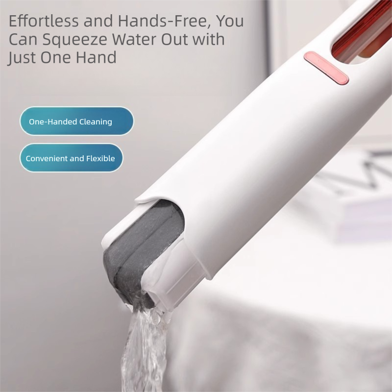 Mini Handheld Sponge Mop – Self-Squeezing, No-Touch Cleaning with 4 Replaceable Heads for Kitchen, Bathroom & Desktop