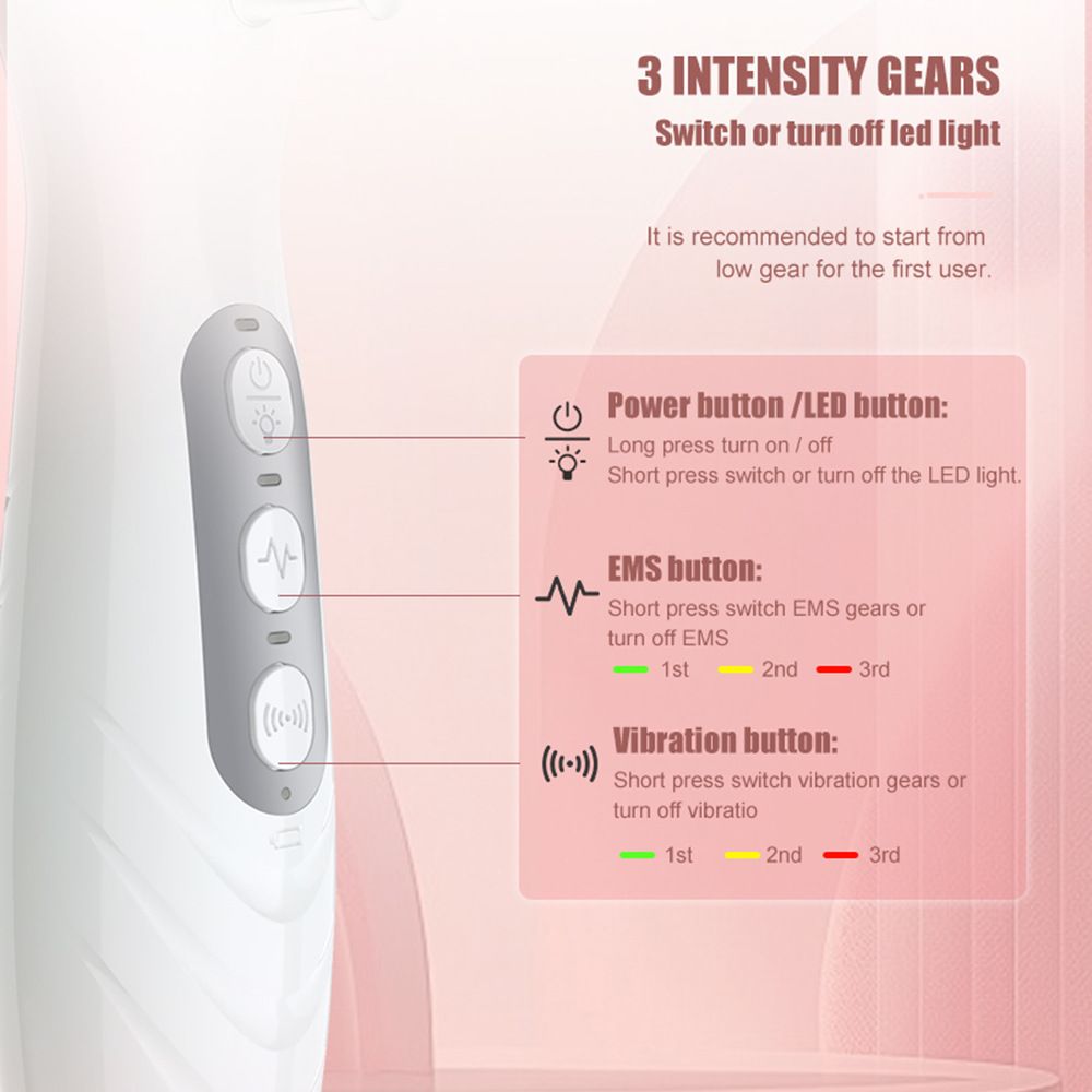 White Smart Scalp Massage Comb with EMS, LED Light Therapy & Vibration â€“ Rechargeable Hair Growth Applicator