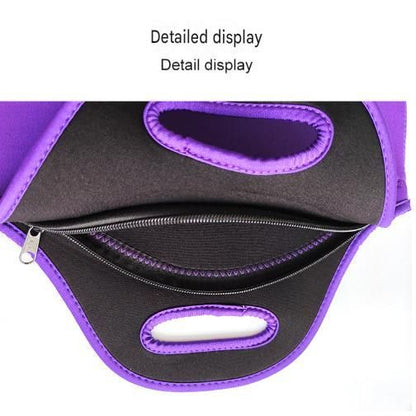 Black Reusable Neoprene Insulated Lunch Bag â€“ Waterproof Thermal Tote for Work, School & Picnics (30x17x30cm)