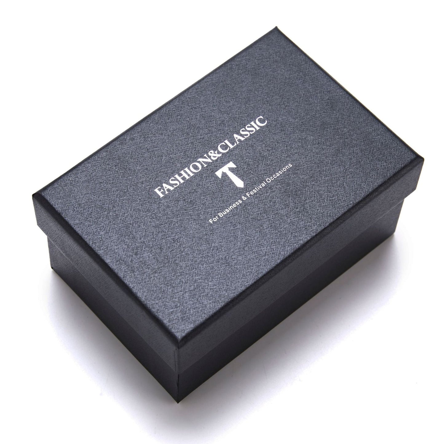 HB378 Dark Green Premium Men's 4-Piece Formal Tie Set -  Necktie, Pocket Square, Cufflinks, and Tie Clip in a Luxury Gift Box