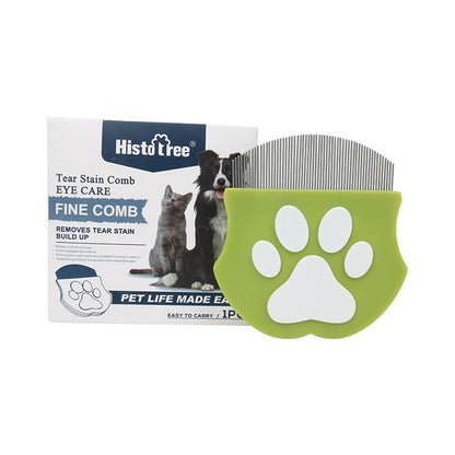 2 Pcs Light Green Gentle Pet Face & Flea Comb â€“ Mini Grooming Tool for Cats & Dogs with Rounded Teeth