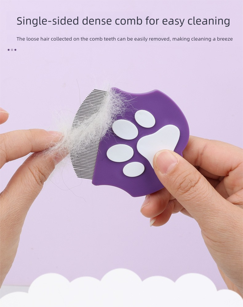 2 Pcs Dark Green Gentle Pet Face & Flea Comb â€“ Mini Grooming Tool for Cats & Dogs with Rounded Teeth