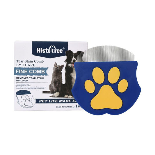 2 Pcs Dark Blue Gentle Pet Face & Flea Comb â€“ Mini Grooming Tool for Cats & Dogs with Rounded Teeth