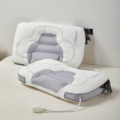 Adjustable Height Air Chamber Pillow - 48 x 74 cm Polyester Fibre Neck Support Pillow with Breathable Design for Personalised Adult Sleep Comfort
