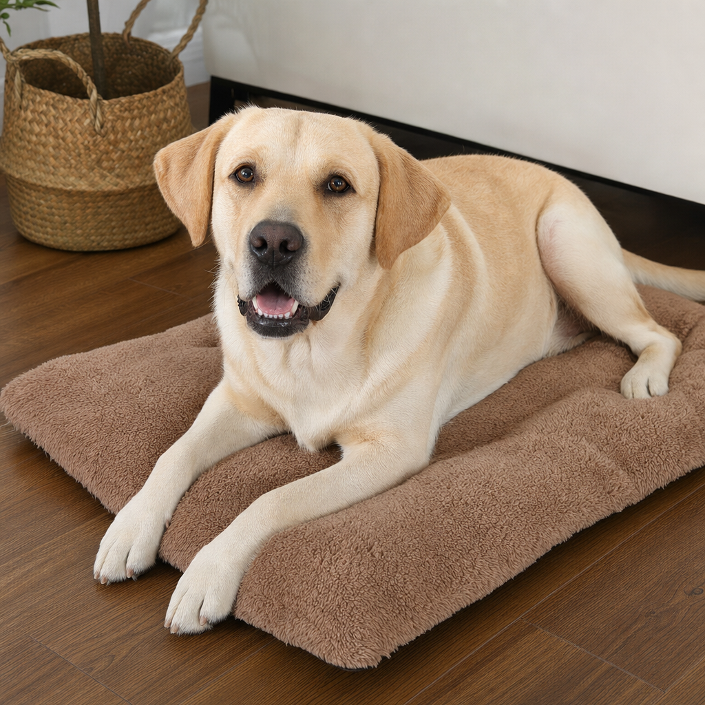 Self-Warming Pet Blanket for Dogs and Cats - Polyester M Size 45 x 70 x 5 cm - Thick Winter Comfort Mat, Portable Bed Liner for Home Travel and Crates