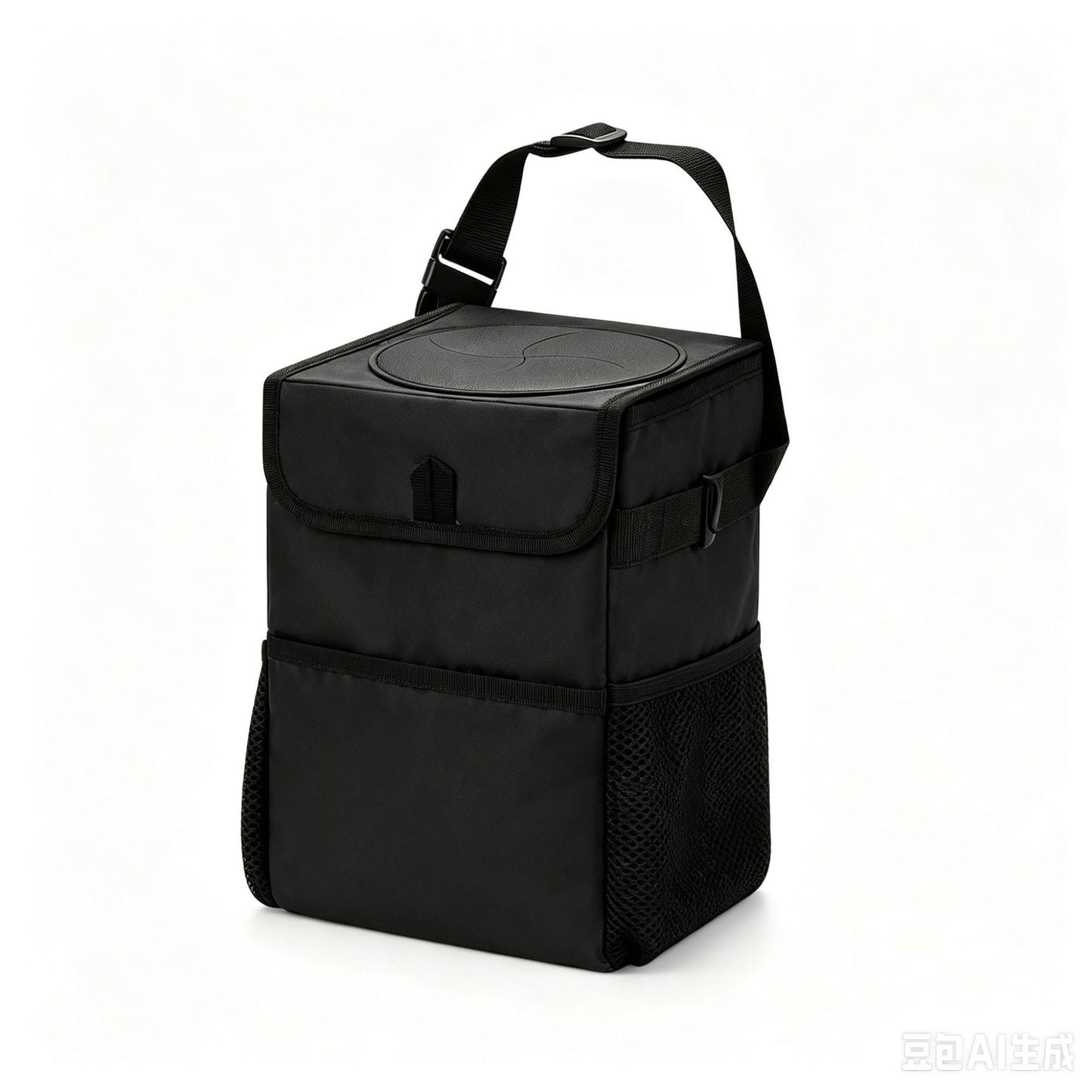 Collapsible Car Rubbish Bin - Oxford Cloth with Vinyl Lining, Compact 15 x 16 x 25 cm Car Storage Organiser for Road Trips and Everyday Vehicle Use