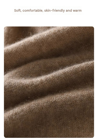 Brown Women's Winter Shawl Wrap - 140 x 56 cm Polyester Two Way Knitted Cape Scarf, Warm Lightweight Layer for Everyday Outfits, Work and Travel