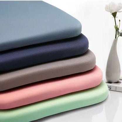 Grey Memory Foam Seat Cushion - 45 x 45 x 4.5 cm Polyester Cover, Removable Washable Cover, Portable Office Chair, Student, Dining Chair and Car Seat Pad