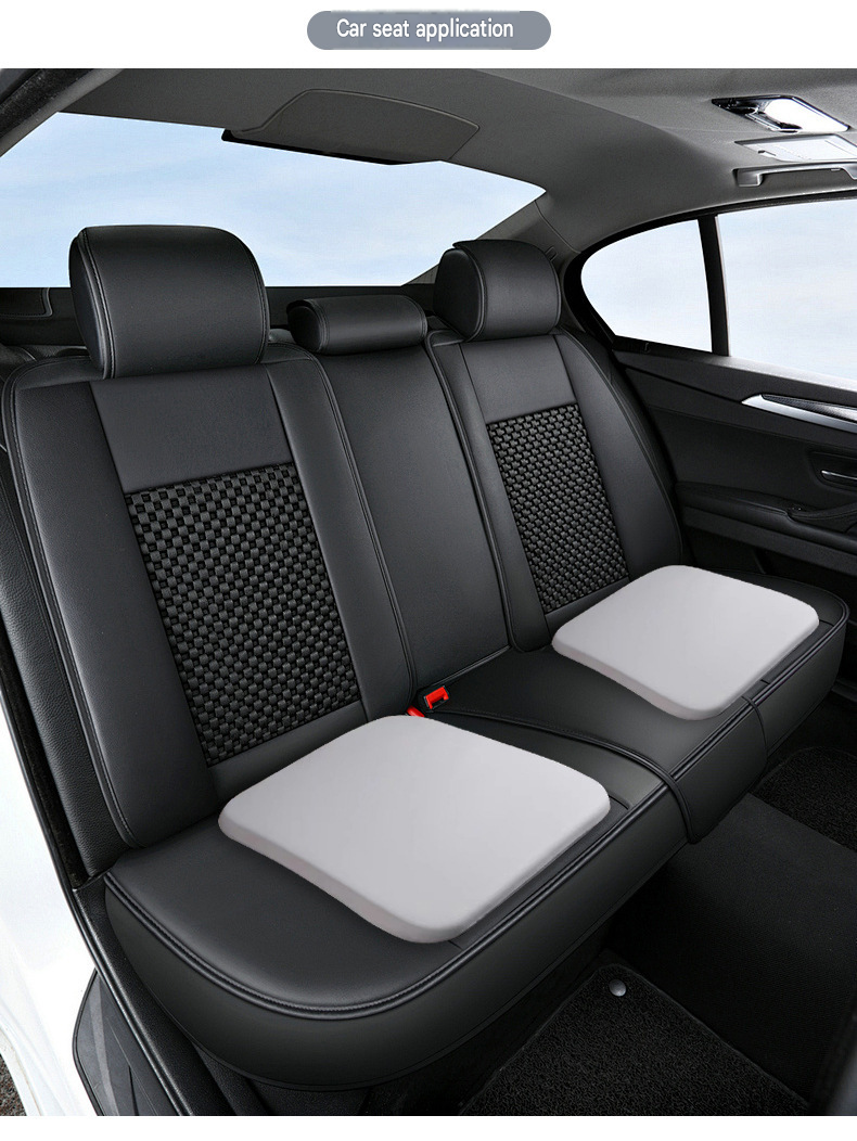 Grey Memory Foam Seat Cushion - 45 x 45 x 4.5 cm Polyester Cover, Removable Washable Cover, Portable Office Chair, Student, Dining Chair and Car Seat Pad