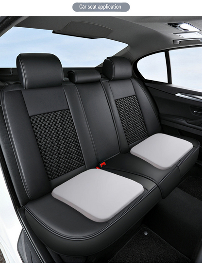 Black Memory Foam Seat Cushion - 45 x 45 x 4.5 cm Polyester Cover, Removable Washable Cover, Portable Office Chair, Student, Dining Chair and Car Seat Pad