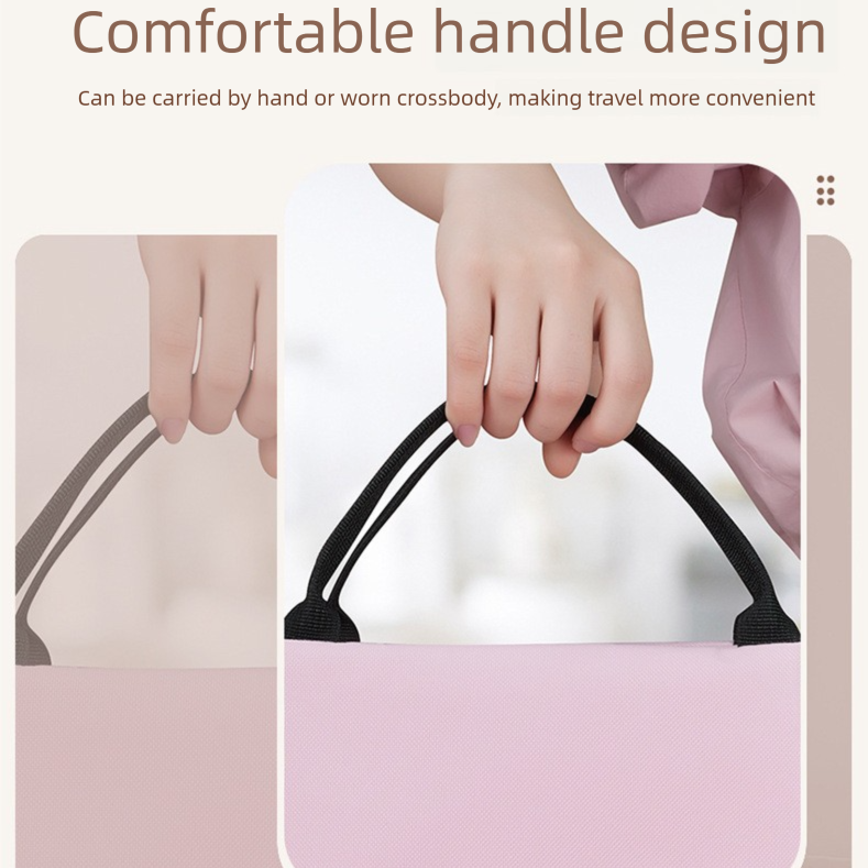 Pink Double-Layer Insulated Lunch Bag with Aluminum Foil Lining, Thermal Food Carrier for Hot & Cold Meals â€“ Large Capacity, Reusable & Easy to Clean