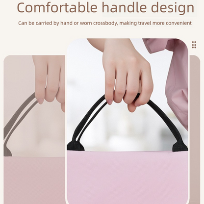 Pink Double-Layer Insulated Lunch Bag with Aluminum Foil Lining, Thermal Food Carrier for Hot & Cold Meals â€“ Large Capacity, Reusable & Easy to Clean
