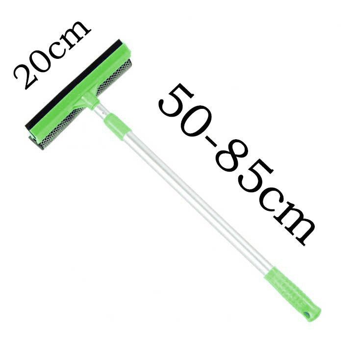 Green Home Window Cleaner â€“ Adjustable Aluminum Alloy Glass Scraper with Dual-Sided Sponge and Rubber Blade, Easy-to-Use Window Cleaning Tool