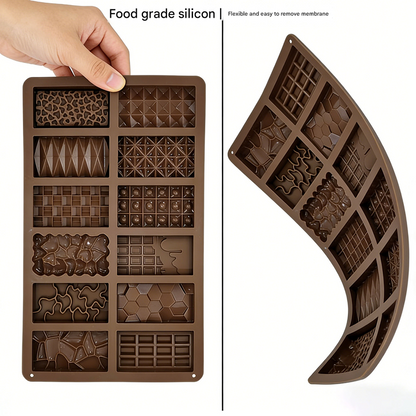 2-Piece Dubai Rectangle Chocolate Silicone Mold Set – Food-Grade, Easy Release, Heat-Resistant Baking Molds for Chocolate, Candy, and Cake(Cylindrical chocolates)