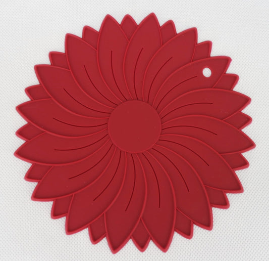 5-Piece Round Flower Silicone Trivet Set â€“ Heat-Resistant, Non-Slip, Dishwasher-Safe Pot Holder for Kitchen Protection and Table Decoration