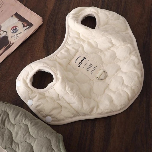 Green Winter Dog Vest for Small and Medium Breeds â€“ Thickened Warm Quilted Coat with Soft Fleece Lining, Adjustable Fit for Dogs and Cats(Size: XL)
