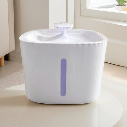 White New Pet Water Fountain â€“ 3L Automatic Circulating Water Dispenser, Quiet Operation, Non-Wet Mouth Design for Cats and Dogs