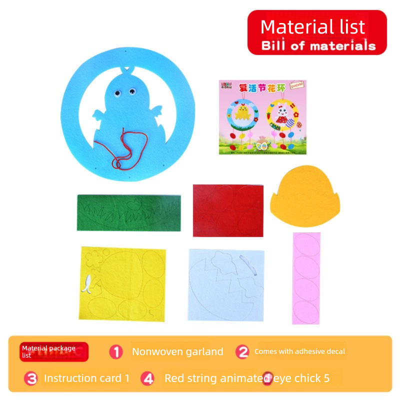 Rabbit 3-Piece Easter Kids Craft Decoration Set â€“ DIY Hanging Ornaments for Preschool Activities and Holiday Fun