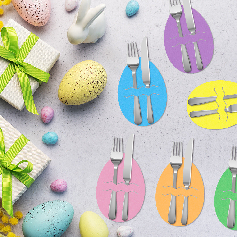 Carrot 18-Piece Easter Cutlery Holders Set â€“ 3 Identical Sets of 6, Festive Tableware Decor for Holiday Dining and Party Use