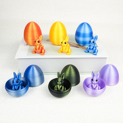 3-Piece Black-to-purple gradient Easter Surprise Egg Set â€“ Identical Interactive Figurines with Hinged Shell, Collectible Holiday Display Toy