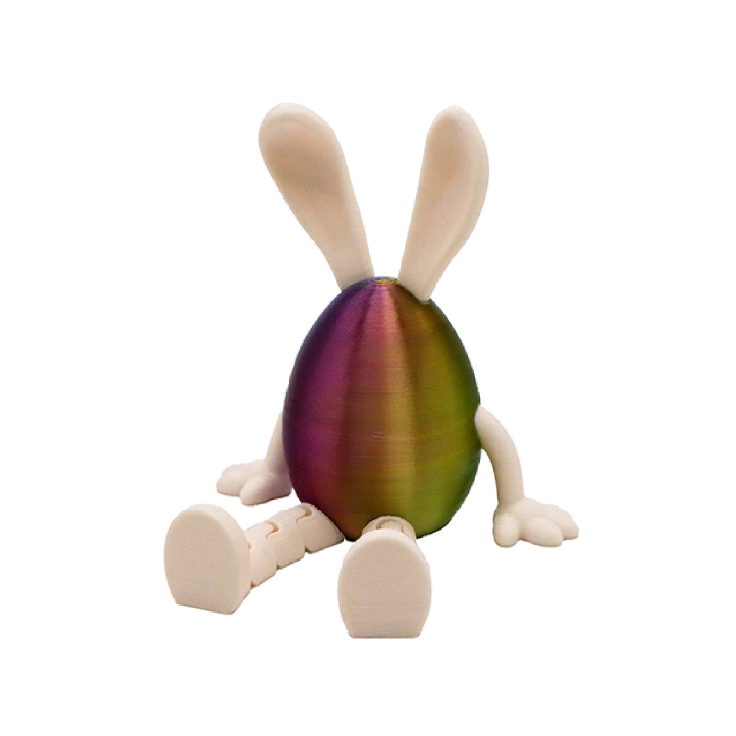 3-Piece Cool and colorful Easter Figurine Set â€“ Identical Poseable Egg-Shaped Toys for Holiday Display and Interactive Play